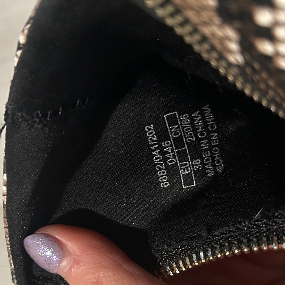 STRADIVARIUS chunky heeled python snake boot - image 6